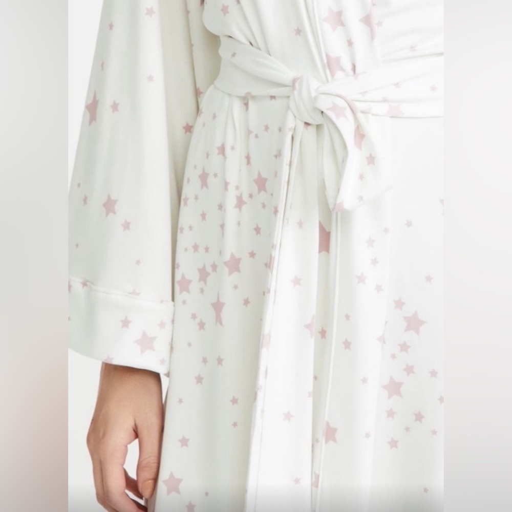 Mason Grey Blush Stars Kimono Robe Large